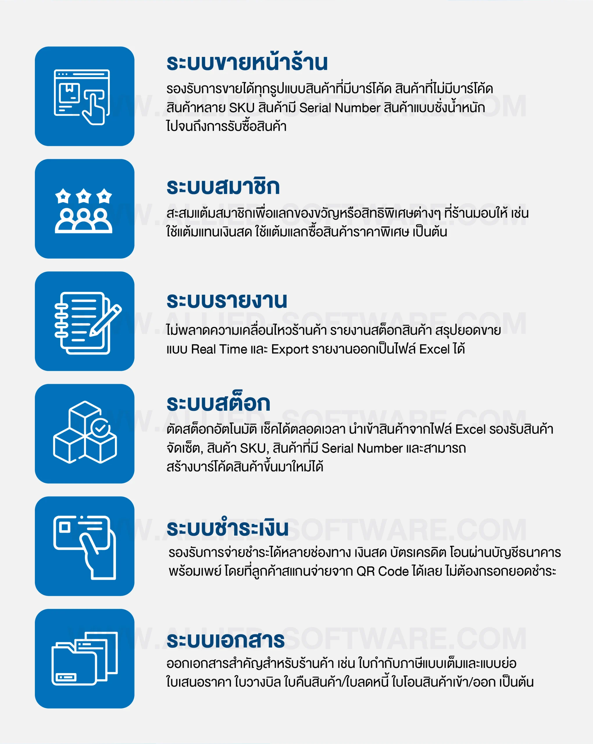 โปรแกรมขายหน้าร้าน POSPOS