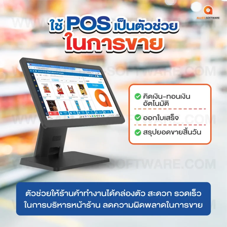 เทคนิคจัดการร้าน, ระบบบจัดการร้านค้า, เครื่อง POS, โปรแกรมขายหน้าร้าน