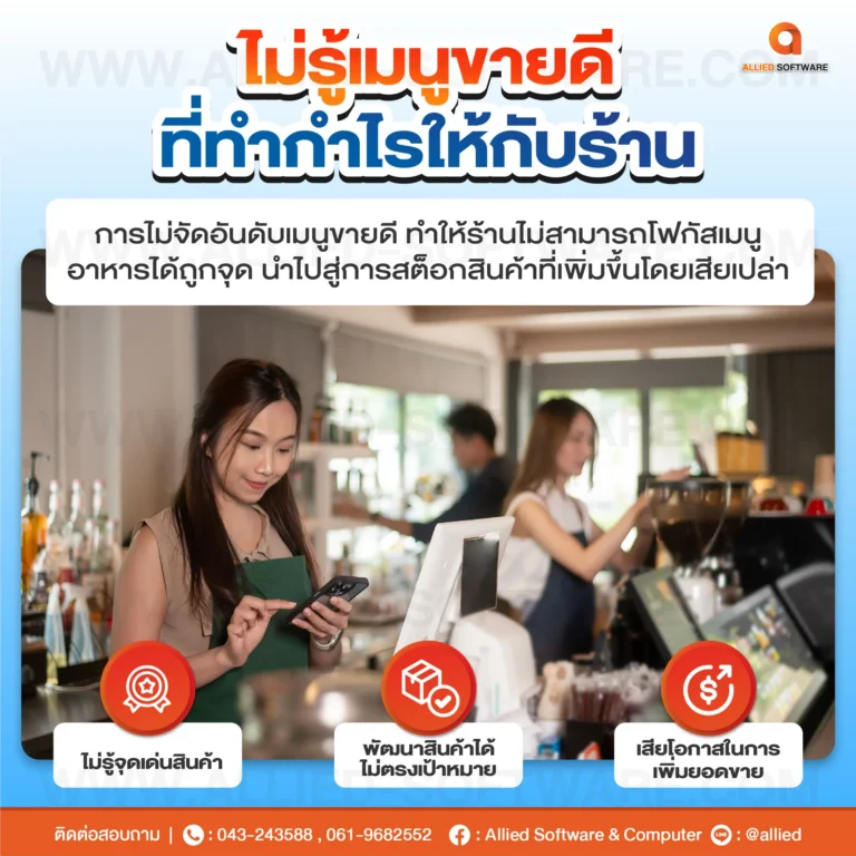 โปรแกรมร้านอาหาร, ระบบ POS ร้านอาหาร, ตรวจสอบยอดขายร้านอาหาร